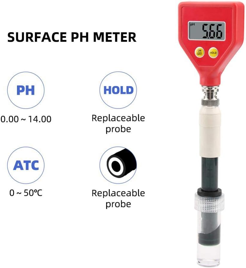Professional Skin PH Tester for Beauty& Surface pH for Soil,Leather, Paper, Emulsion