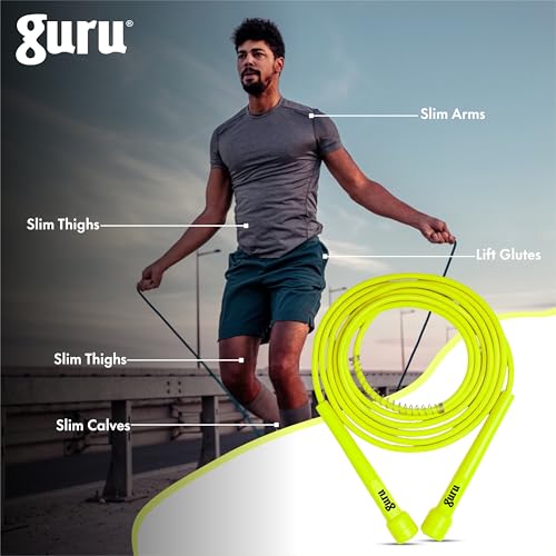 Image of GURU Skipping Rope, Adjustable Jumping Rope For Men & Women & For Kids Ideal For Gym /Exercise Rope For Workout