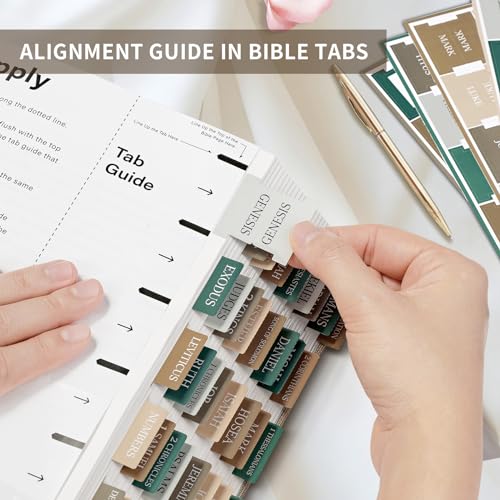 Image of Taja Bible Tabs, 75 Large Print Index Tabs for Women & Men