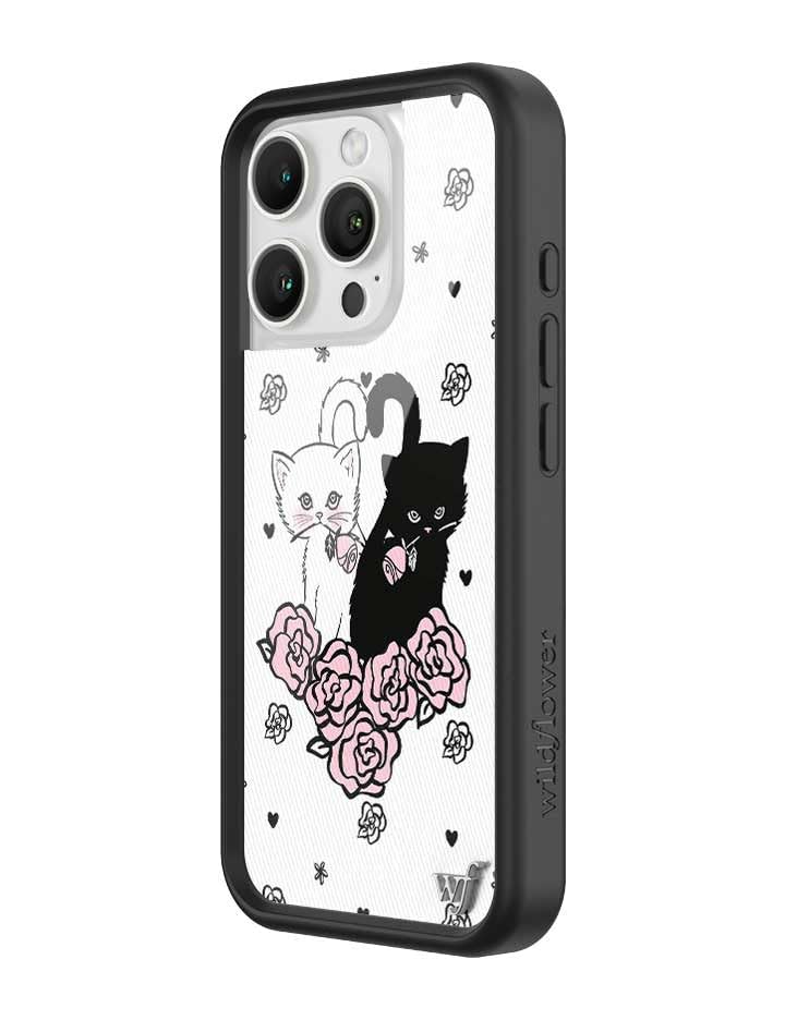 Image of Wildflower Cases - iPhone 16 Pro Compatible - Kittens | Impact-Certified 6.5 ft Drop Protection Case, Raised Protective Bumper, Cute Aesthetic Design, Women-Owned Small Business