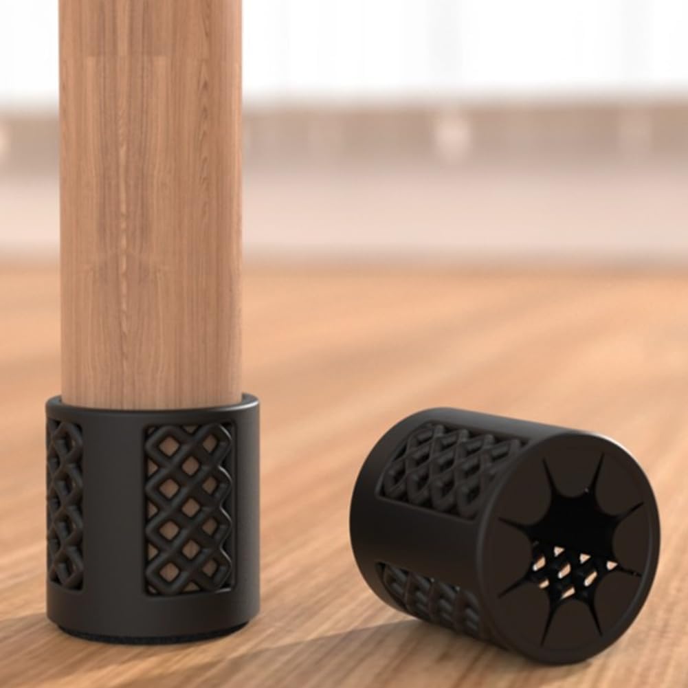 Floor Protection Chair Leg with Self Locking Mechanism for Hardwood Tile Laminate Non Scratch Noise Reducing (L)