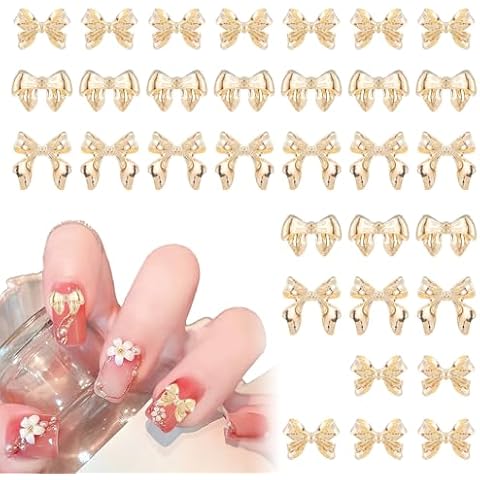 100 Pcs Aurora Bow Nail Charm Set Cover
