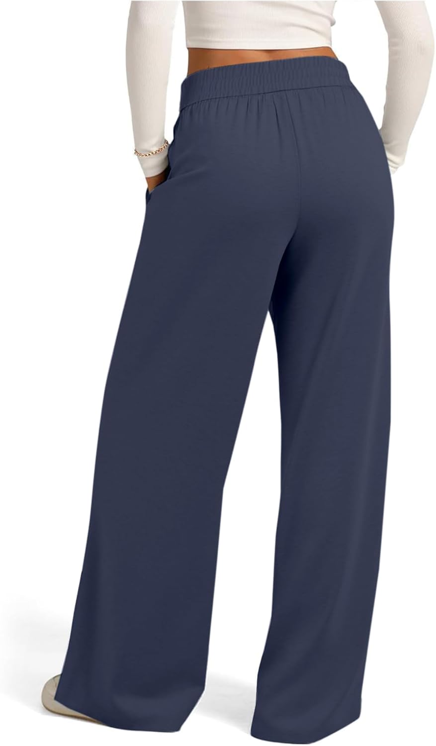 SOFIA'S CHOICE Wide Leg Sweatpants Women Drawstring High Waisted Pants with Pockets Jogger - Image 3