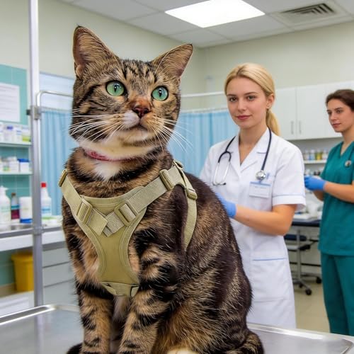 Arnés para gatos con correa antitirones cómodo para evitar escapes en el veterinario 4