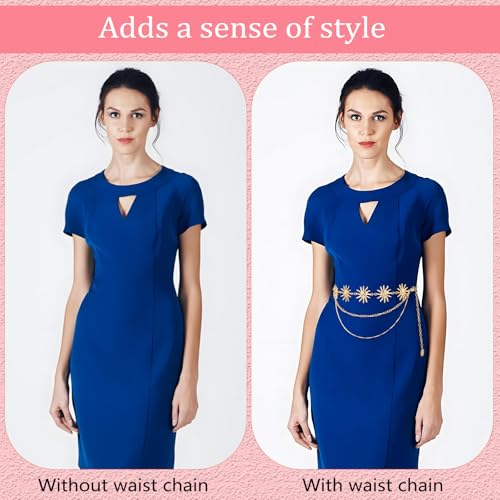 Western Chain Belt for Women, Sun Boho Gold Waist Belt, Multi-layere Tassel Waist Chain Belts,Waists Jewelry for Women Dress Jeans Festival Outfits Prom3