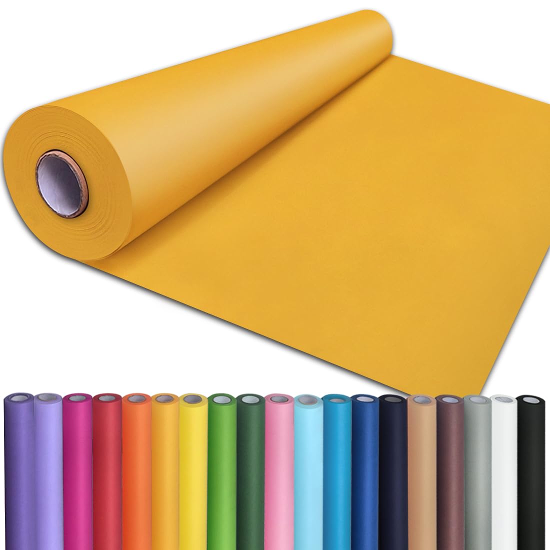 PerkHomy - Rotolo di carta kraft arancione per lavori artigianali, bacheche, copertura per tavoli, artigianato, confezioni regalo, bouquet, imballaggio, pacchi, 80 g/m², 25 kg (arancione, 61 x 300 m)