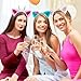OJYUDD Cat Ears Headband,4 Pcs Party Decorations Headbands,Plush Soft Ears for Women Halloween Hair Accessories Hair Hoops Costume