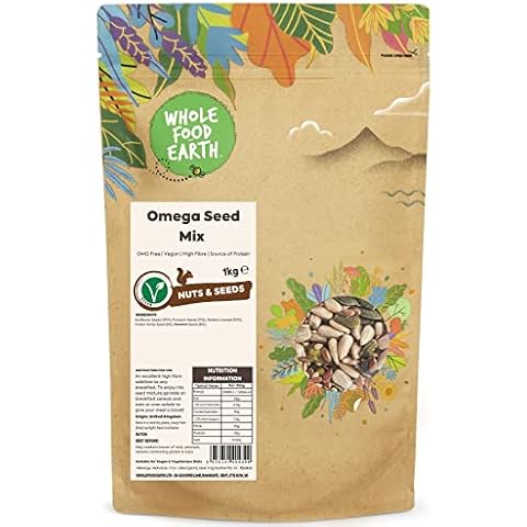 Wholefood Earth - Omega Seed Mix 1 kg | GMO Free | Vegan | High Fibre | Source of Protein Cover