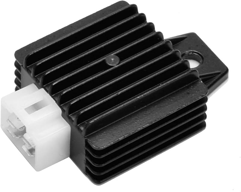 HIAORS Rectificador regulador de voltaje de onda completa de 4 pines para motor GY6 50cc 125cc 150cc Scooter chino ciclomotor ATV Quad 4 ruedas piezas
