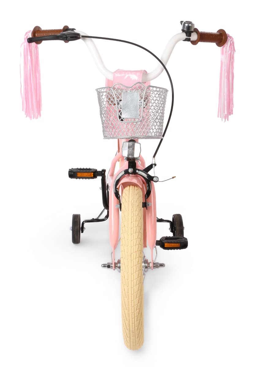 Dolly Kinderfahrrad 16 Zoll | Ab 4-6 Jahre | einfache Montage (95% vormontiert) | Kinder Fahrrad für Mädchen/Jugend | Kleidergröße von 103 bis 118 cm | inklusive Stützräder
