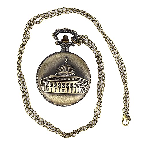 Relógio de Bolso Mesquita Muçulmana Islâmica Kaba Kaaba Relógio de Quartzo Suncatcher Suprimentos (m