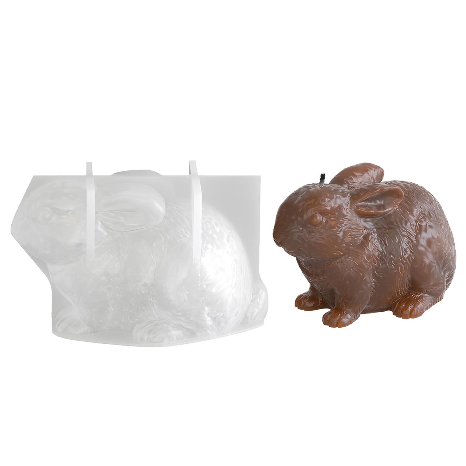 Alksubbm Silicone Easters Rabbits Detachable Designs Multipurpose Soap Chocolate Craft Tool Home Decoration High Temperatures Resistant