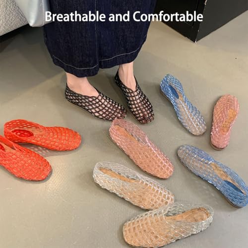 Jelly ls, Jelly Flats For Women, NonSlip SoftSoled Flat Shoes Suitable For Bedroom Travel Beach3