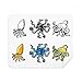 Marine Life Octopus Pattern Illustration Cleaning Cloth Screen Cleaner 2pcs Suede Fabric