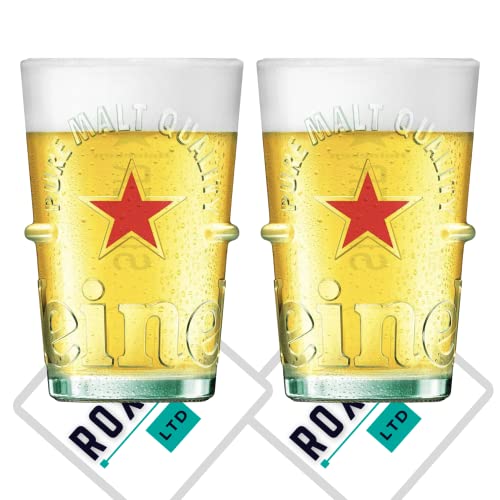 Roxley Heineken - Vaso de cerveza plateado X2 Lager Edición 2023