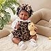 BABESIDE Lifelike Reborn Baby Dolls Miya Black Girl- 20 Inch Soft Body Realistic-Newborn Handmade Real Life Baby Dolls with Clothes and Toy Gift for Kids Age 3+
