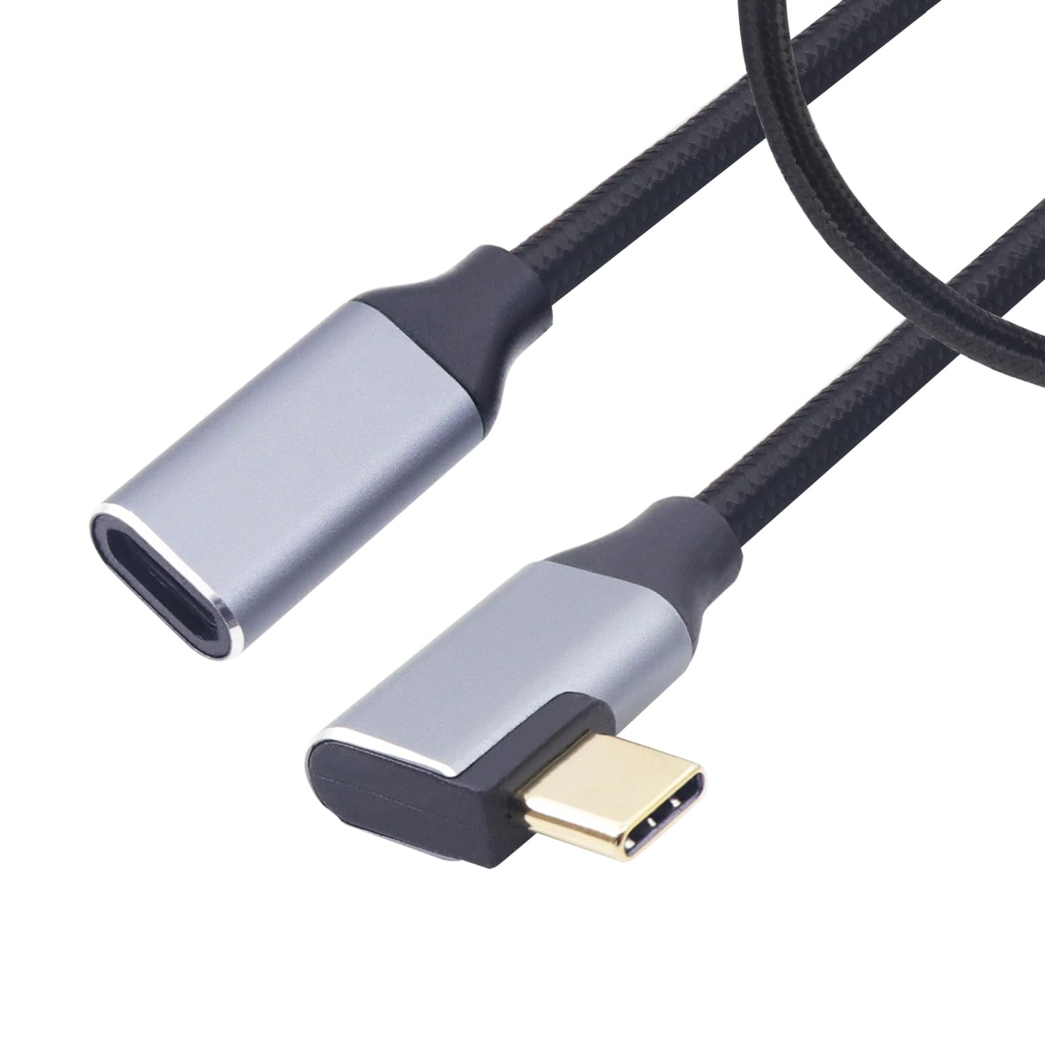 Right Angle USB-C Extension Cable - 90 Degree L-Shape 1FT 20Gbps Fast Charging