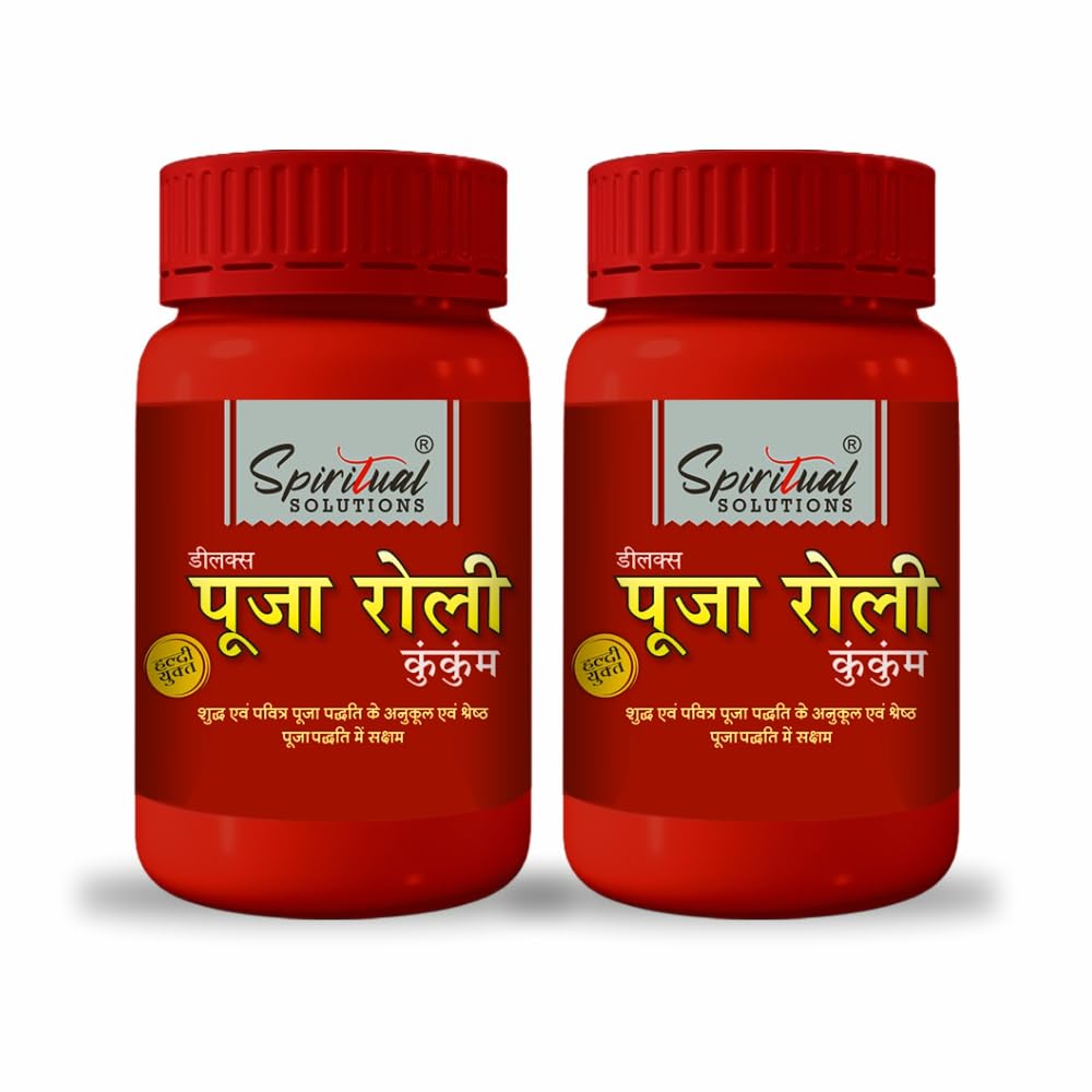 Natural and Pure Pooja Roli Kumkum 100 GMS - (Pack of 2) | Premium Puja Roli Kumkum for Daily Rituals and Worship