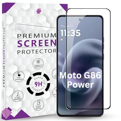 Image of Premium Tempered Glass Screen Protector Guard For Moto G86 Power 5G (6.67 Inch, Pack of 1) | Edge to Edge Coverage With Easy to installation kit