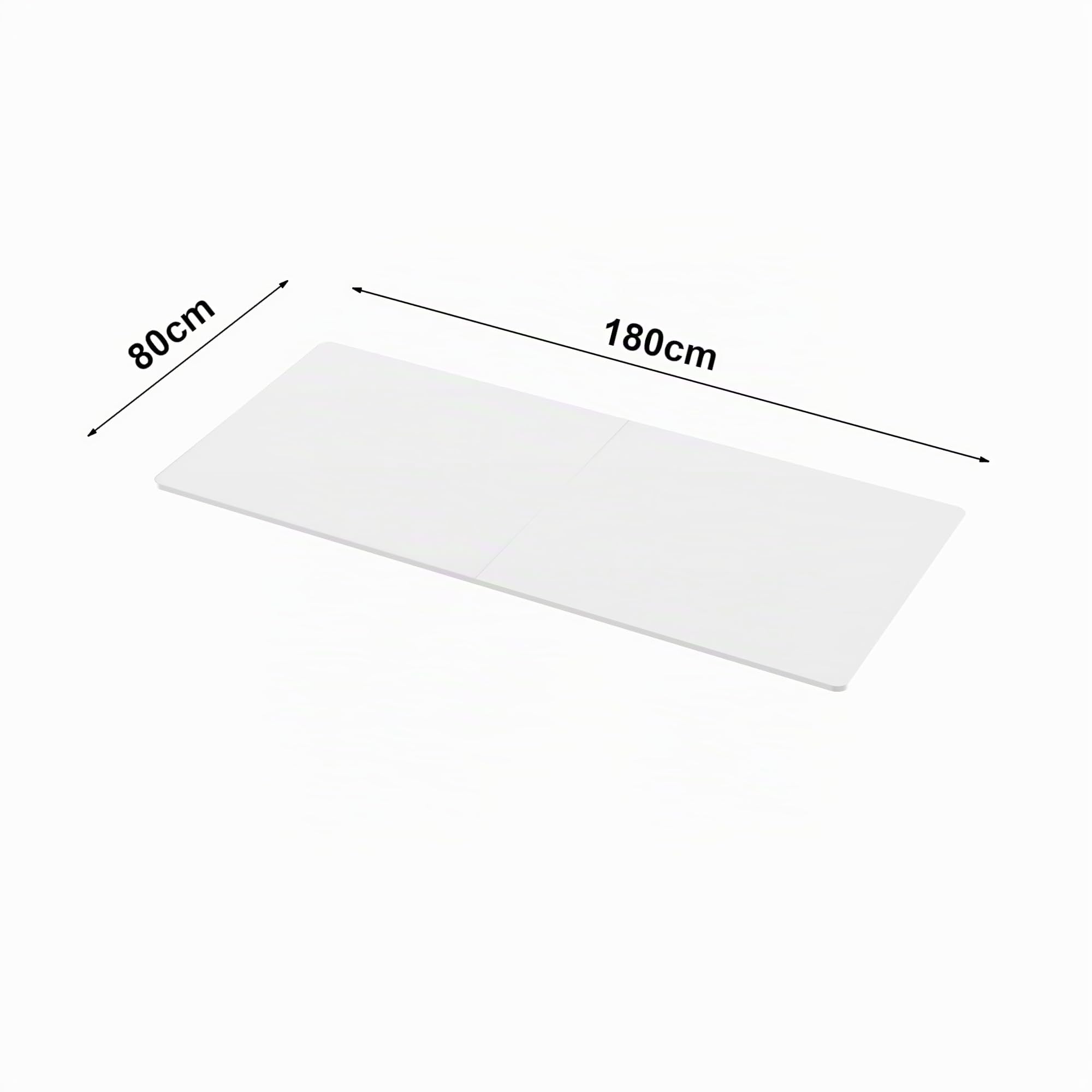 pro.tec Piano per Tavolo Fai da te Tavola Rettangolare DIY per Scrivania Tavolo da Pranzo Cucina Postazione di Lavoro su Misura Piano Tavolo 180x80 cm Bianco
