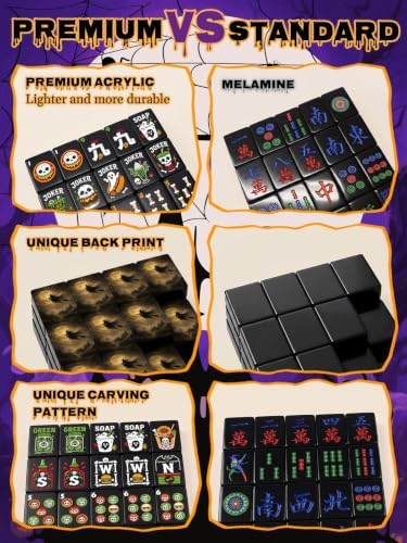 VETEB American Mahjong Tile Set with Storage Bag and Dice - 1