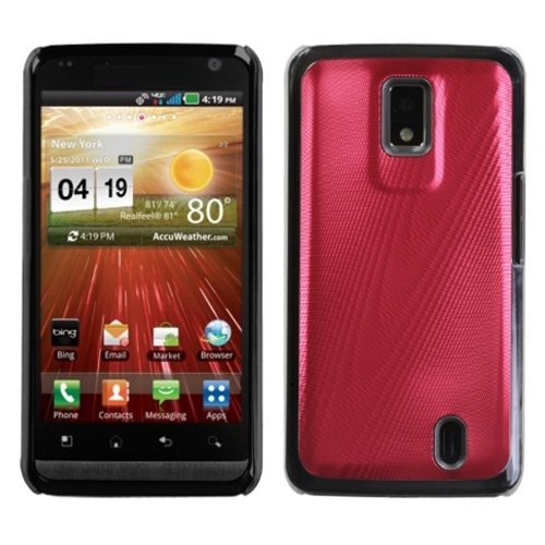 MyBat Cosmo Back Protector Cover for LG VS920 (Spectrum) - Retail Packaging - Red