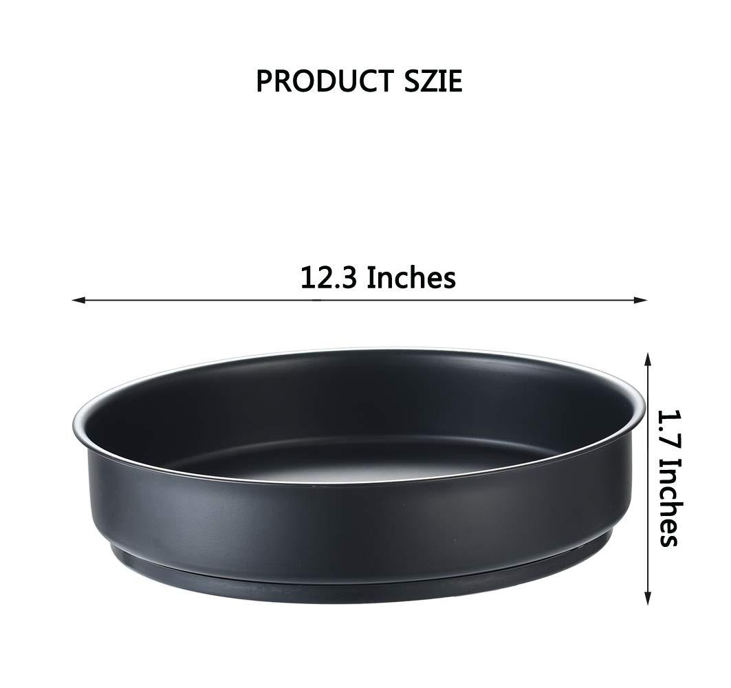 Lazy Susan Drehteller Gewürzregal Schrank-Organizer, drehbarer Aufbewahrungsbehälter für Küche, Speisekammer, Arbeitsplatte, Regal, Tisch, Schminktisch, 30,5 cm, Schwarz