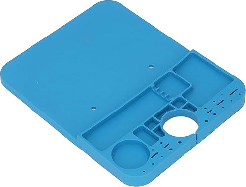 Miniatura 2 de Base del silicón del microscopio con los agujeros de posicionamiento del tornillo, estera micro multifuncional antiestática de la soldadura del