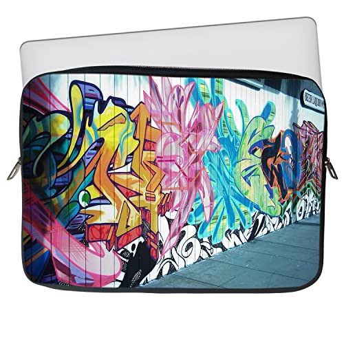 Image of TheSkinMantra Chain Laptop Sleeve Bag Compatible with Laptop /Macbooks /Chrombook /Notebook /Zbook (13.3 Inch (Chain), Street Painting)