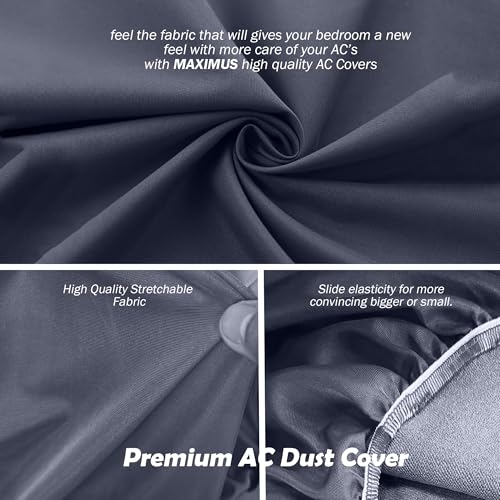 Image of Solid Split AC Cover for 1.5 Ton Indoor - Dustproof & Water Resistant Protection (Grey)