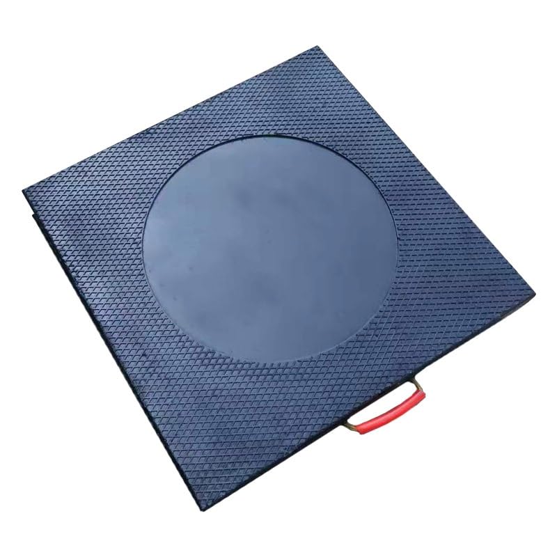 Strapazierfähige schwarze Gabelstapler-Ausleger-Pads, stapelbar, Wohnmobil-Wagenheber-Landepad für Kran, Anhänger, Wrecker, LKW, Maschinenbau, Stabilisator, Nivellierpads mit Griff, 50 x 50 x 5,1 cm