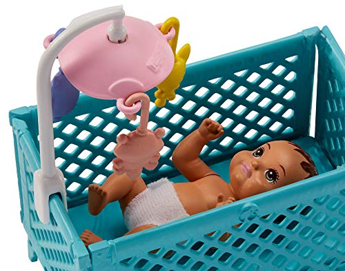Mattel Barbie FHY99 "Skipper Babysitters Inc." Puppen und Hochstuhl Spielset (schwarzhaarig) – Bild 7