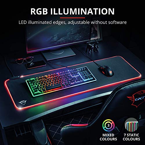 Gaming GXT 764 Glide-Flex XXL Tappetino per Mouse RGB, Flessibile, Nero - Mousepad - Immagine 1