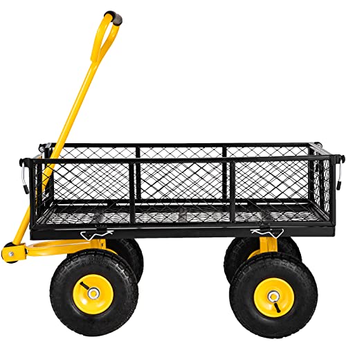 Vevor STEEL GARDEN CART 500 LBS Steel Garden Cart, Heavy Duty 500 Lbs Capacity, With Removable Mesh Sides To Convert Into Flatbed thumb #7