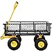 VEVOR Steel Garden Cart, Heavy Duty 500 lbs Capacity, with Removable Mesh Sides to Convert into Flatbed, Utility Metal Wagon with 180° Rotating Handle and 10 in Tires, Perfect for Garden, Farm, Yard