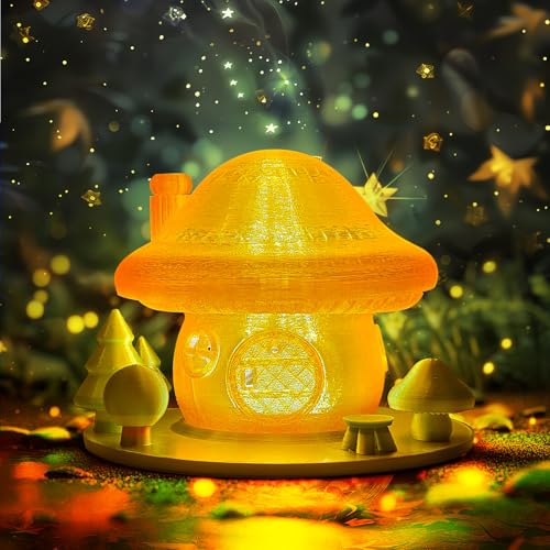 Image of IEMAI Clear PLA Filament 1.75mm Orange 1kg, Glossy Transparent Finish 3D Printer Filament Up to 600mm /s High Speed Printing for Lampshades, Home Decor & Creative DIY