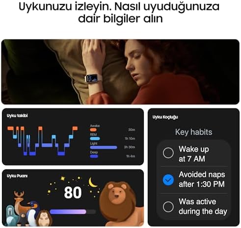 Samsung Galaxy Fit3 Akıllı Bileklik, Gri (Samsung Türkiye Garantili) - Görsel 5
