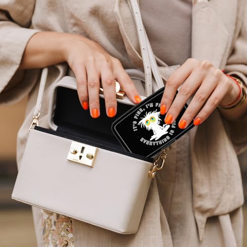Image of Card Holder Credit Cards Holder for Women RFID wallet women Business Card Holder Wallet Mini Aluminum Card Wallet RFID Blocking Slim Metal Hard Card for Women, White Cat