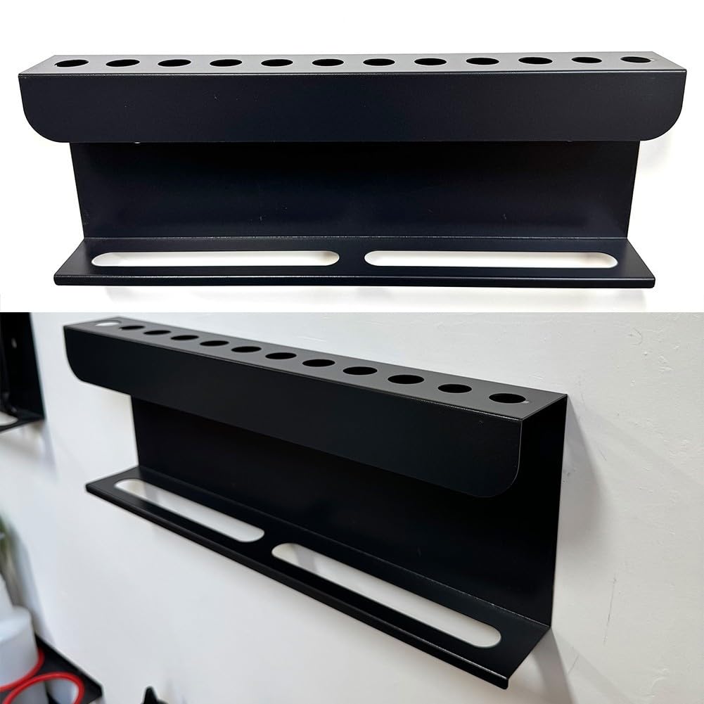 Soporte de herramientas para detalles, organizador de metal para cepillos de coche y botellas de spray de 16 onzas para garaje o taller