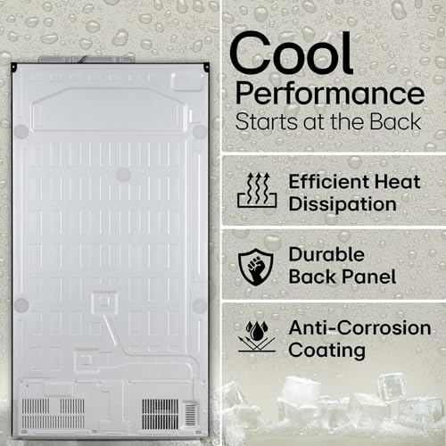 Image of LG 650 L, 3 Star, Frost-Free, Double Door, Wi-Fi Convertible, AI ThinQ, Smart Inverter Compressor, Door Cooling+, Hygiene Fresh+, Side By Side Smart Refrigerator (GL-B257EMC3, Matt Black)