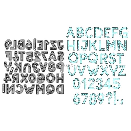 XMZZMX 26 moldes de corte de metal de letras inglesas para fazer cartões, kit de moldes de corte de
