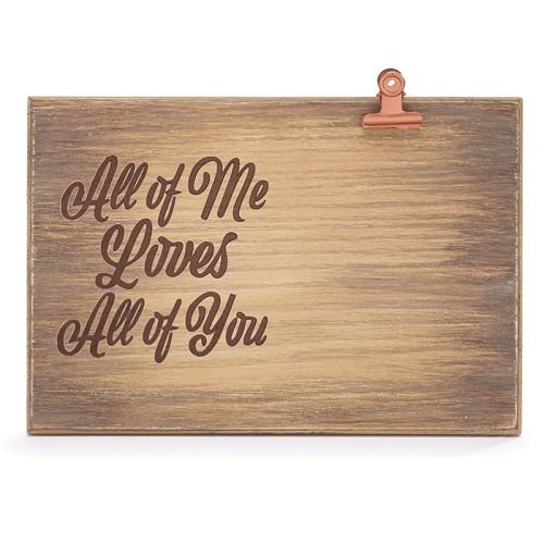 Burton & Burton Natural Wood Love You More Frame with Metal (All of Me Loves All of You)