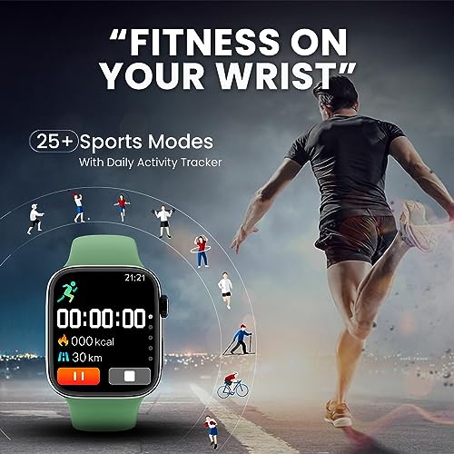 Image of Kratos SW15 Smart Watch for Men and Women with Bluetooth Calling, 1.85 inch HD Display, IP67 Water Resistant, Long Battery Life, 25+ Sport Modes,SpO2 & Health Monitoring, Smart Watch with 200+ Watch Face