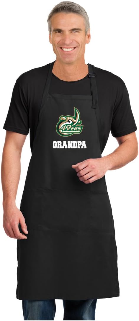 Broad Bay UNC Charlotte Grandpa Apron LARGE UNCC Grandfather Gift Aprons For Men