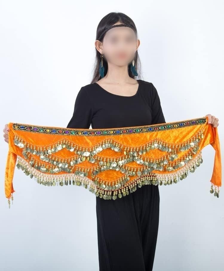 Dance Waist Chain，Dance Belt Women's Belly Dance Belt Colorful Waist Chain Belly Dance Hip Scarf Belt4