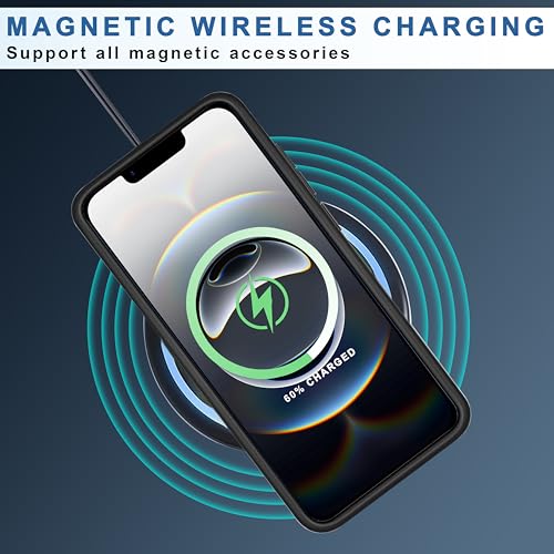 Image of CEDO Backcover for iPhone 16e / iPhone 17e | Compatible with Magsafe Wireless Charging | Camera Protection Shockproof Case | Magnetic Ring Lock Transparent Acrylic Clear Backcase (Black)
