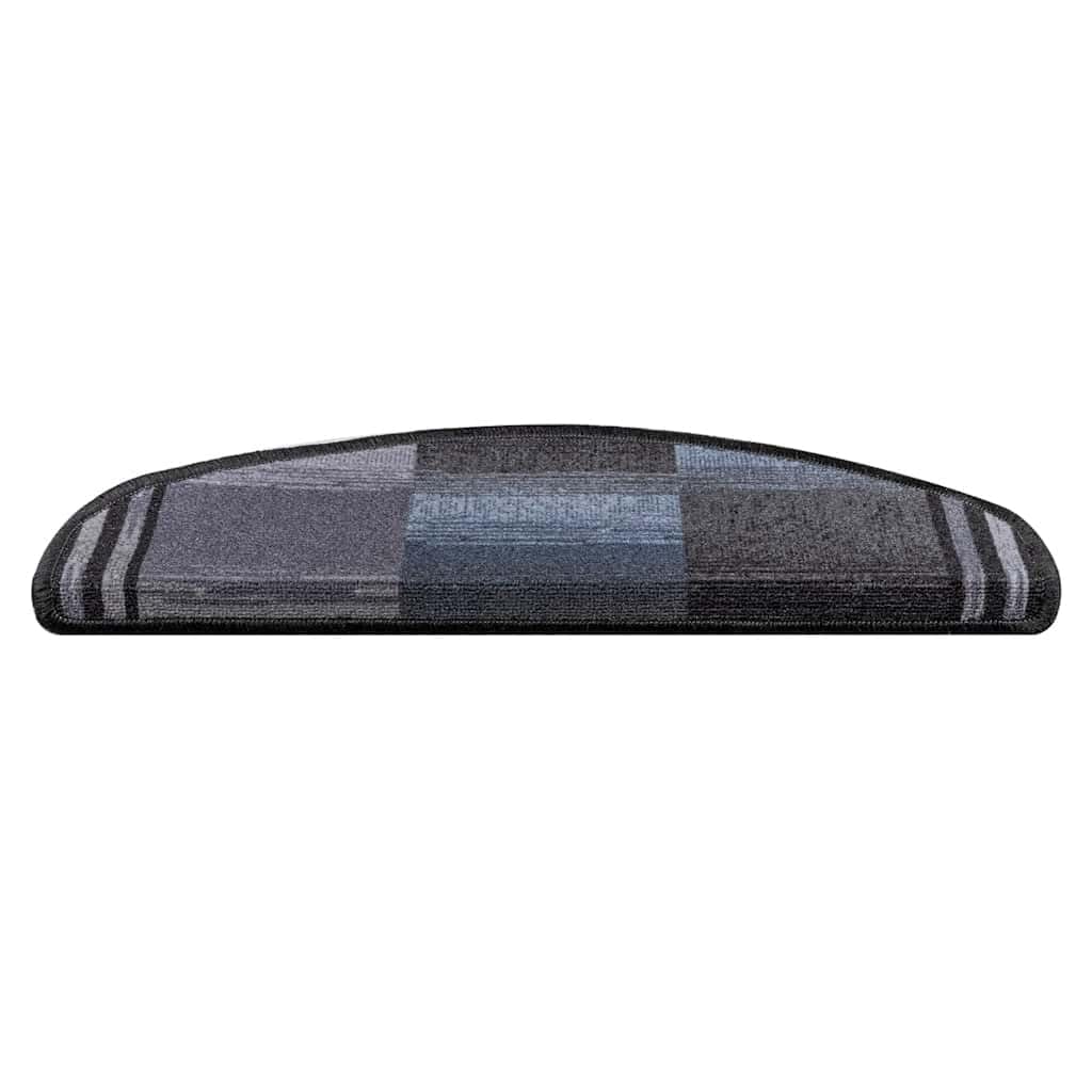 Tapis d'escalier Autocollants antidérapants 10 pièces 65x21x4 cm Noir Gris Protection Mur intérieur Enfants Animaux sécurité Anti-Chute