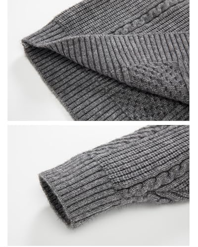 Men's Half Button Pullover Sweater Solid Color Lapel Knitted Sweater Casual Business Work Top3