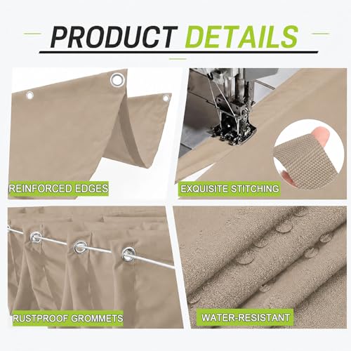 Voile d'ombrage anti-UV et indéchirable 290x330 cm imperméable et résistante au vent - 6