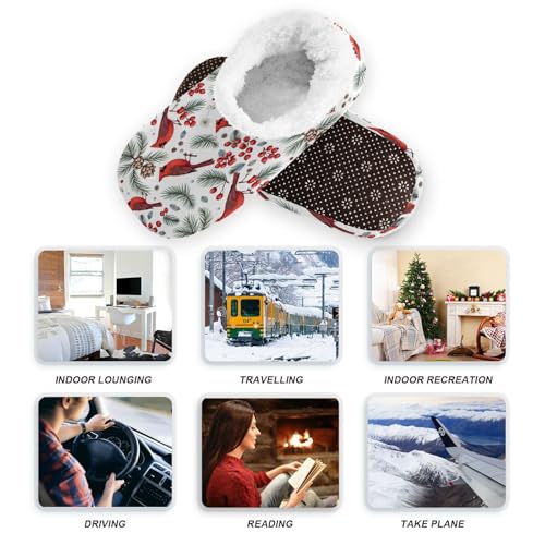 House Slippers Men Woman Indoor Home Slippers Soft Fuzzy Memory Foam Slipper For Winter Bedroom Hotel Travel4